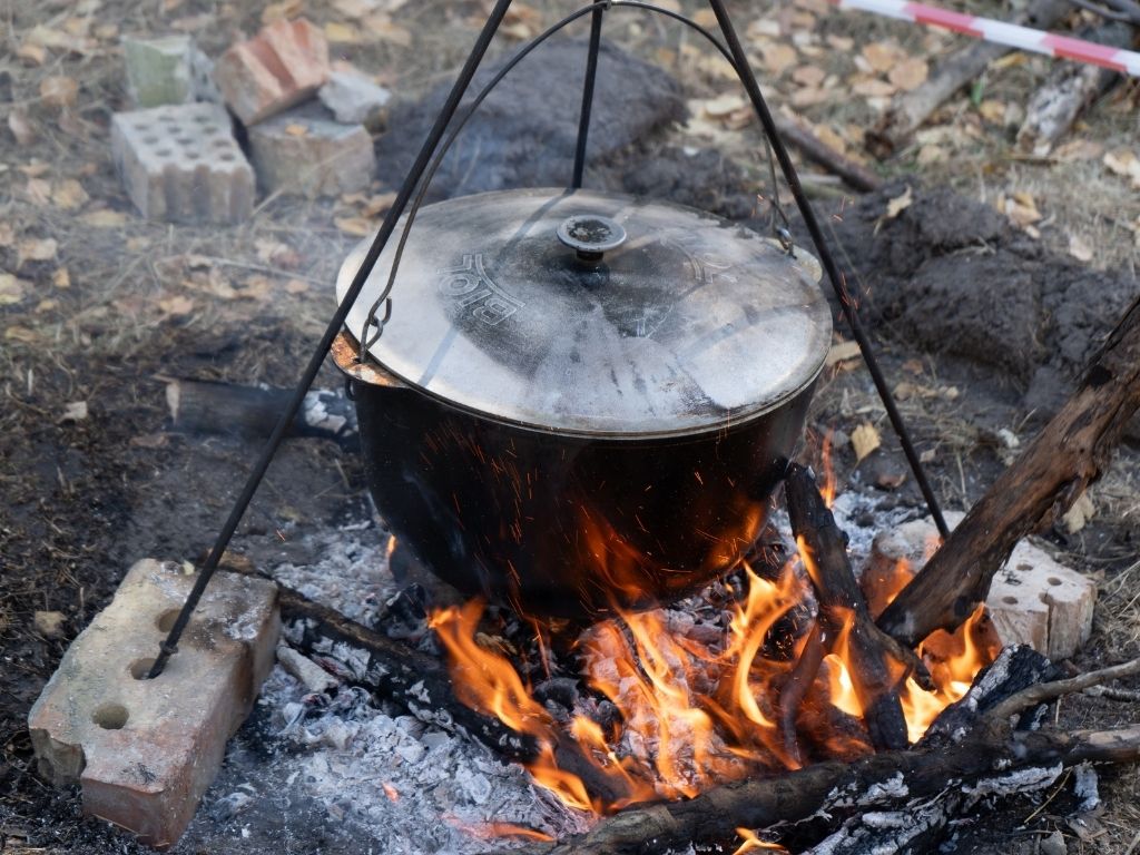 Preparación de alimentos al fuego